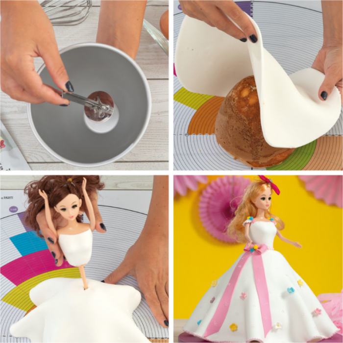 Forma 3D Coacere Tort Conic / Rochie Papusa, Ø 18.5 x 5 x H 14.8 cm, Aluminiu Anodizat [2]