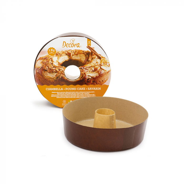 Forma Coacere Rotunda Ø22xH7cm - 1 Kg, Carton Termorezistent, Set 3 Buc [1]