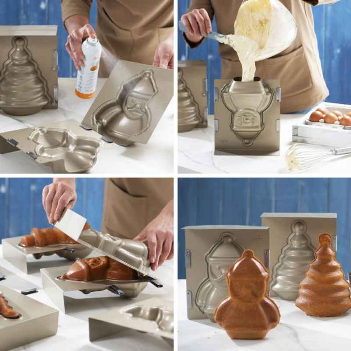 Forma Copt 3D Mos Craciun 15.5 x 8 x H 20 cm, Aluminiu Antiaderent [4]