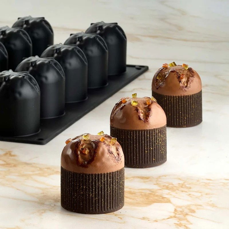 Forma Pavoflex 30x40cm Panettone 15 cavitati, Ø 5.5 x H 6.5 cm, 130 ml [1]