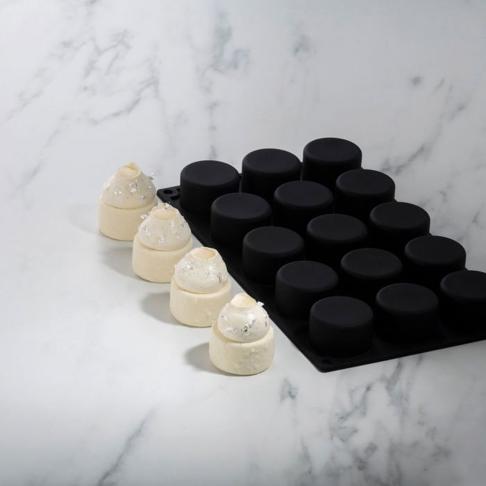 Forma Pavoflex Cylinder40time 15 cavitati, Ø 4.5 x H 2.8 cm, 40 ml [1]