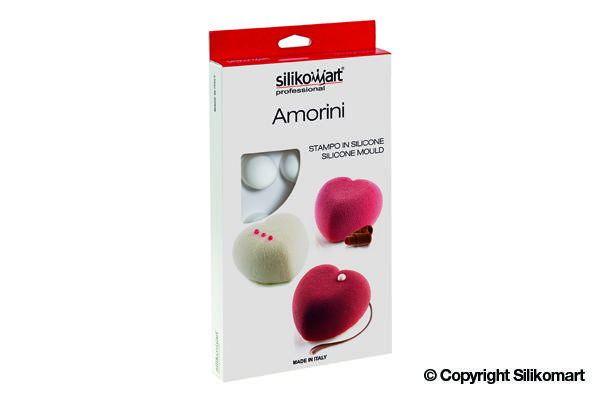 Forma Silicon Inima Amorini 6.3 x 6.5 x H 3.9 cm, 8 cavitati + Decupator [2]
