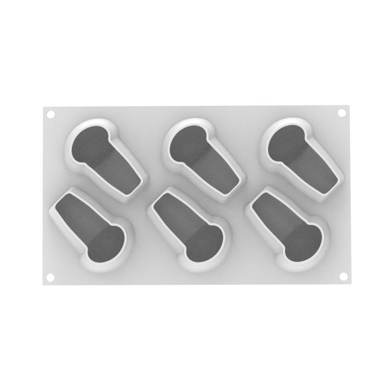 Forma Silicon Baba 9 x 6.2 x H 5.5 cm, 6 cavitati x 145 ml + decupator [4]