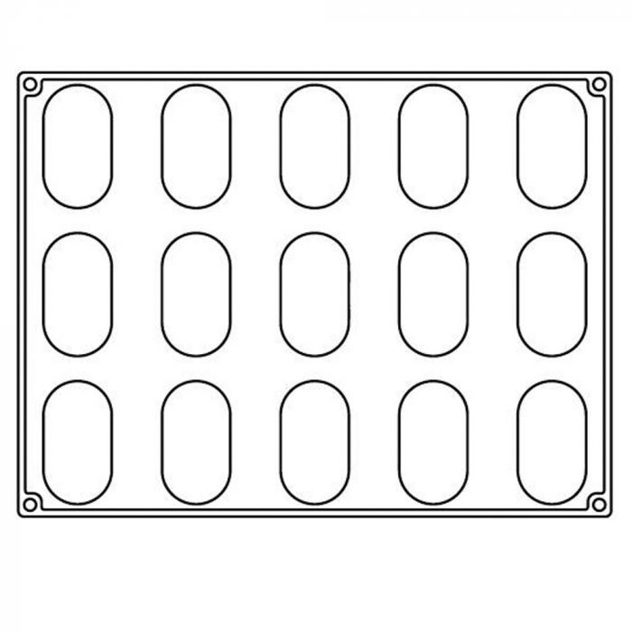 Forma Silicon Bachour, Monoportii Delish, 8.2 x 4.4 x h 3.7 cm, 100 ml, 15 cavitati [2]