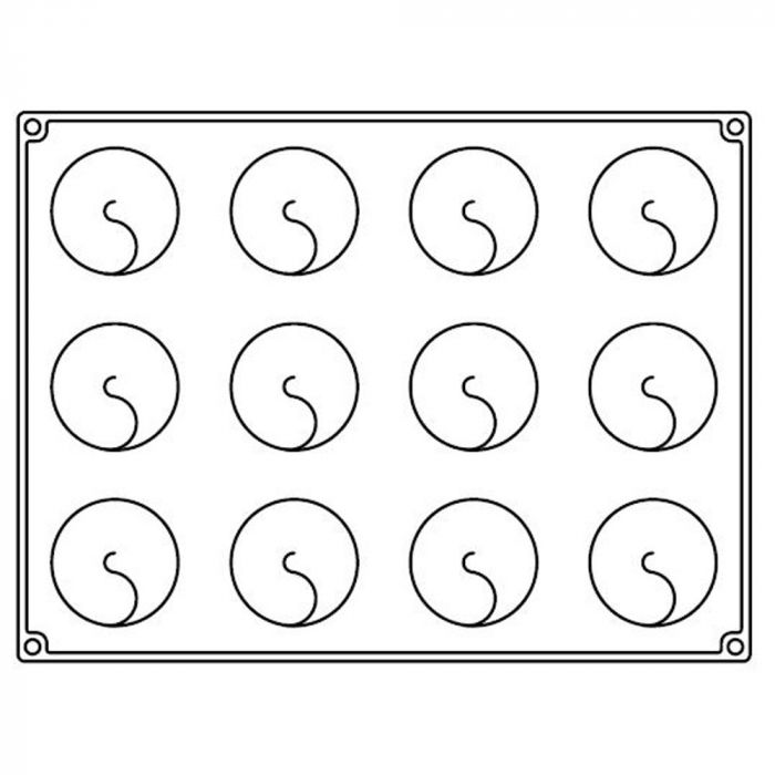 Forma Silicon Bachour, Monoportii Jasmine, Ø 6 x h 5.7 cm, 100 ml, 12 cavitati [2]