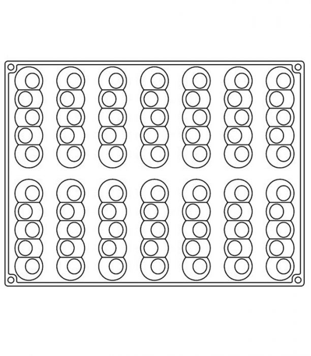 Forma Silicon Bachour, Monoportii Pelota, 13 x 3.2 x h 2.8 cm, 90 ml, 14 cavitati [2]