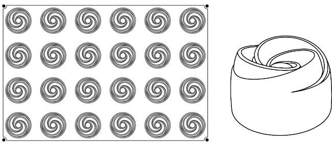 Forma Pavoflex 60x40 cm Boboc Ø7xh4.2 cm, 24 cavitati, 130 ml [4]