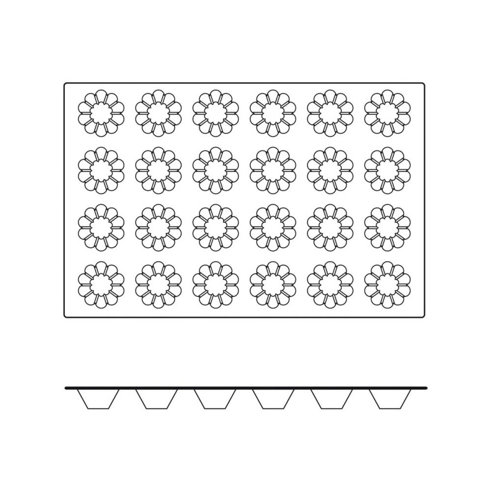 Forma Silicon Brioche/Savarina Monoportii Ø 7.9 x H 3.5 cm, 24 cavitati, 84 ml ( SQ001) [3]