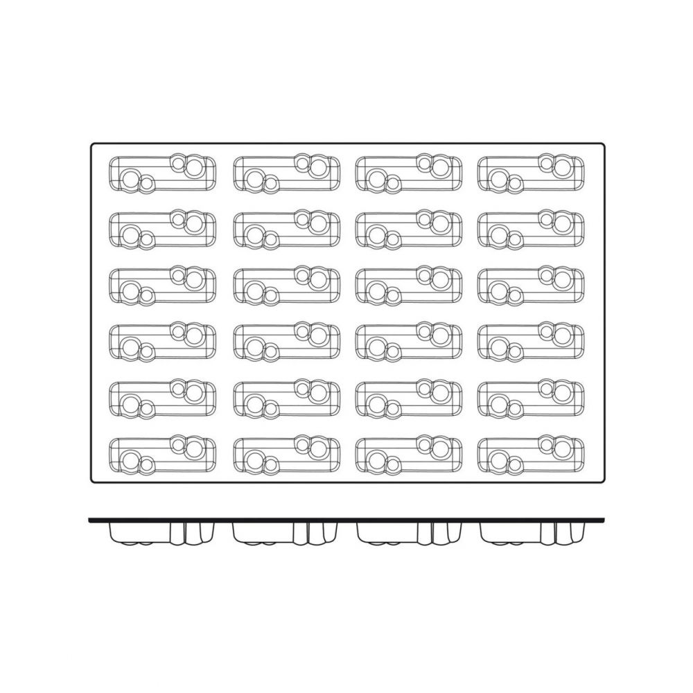Forma Silicon Bulles Monoportii 12 x 3.5 x H 3 cm, 24 cavitati, 106 ml (SQ038) [3]