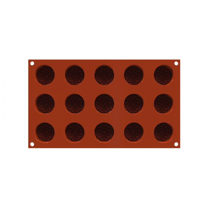 Forma Silicon Cilindru Decor Maur Ø 4 x H 1.6 cm, 15 cavitati, 19 ml (SF378) [1]