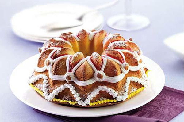 Forma Silicon Cozonac Star Bundt Ø24xH10 cm, cu Inel [2]