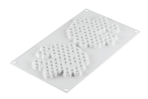 Forma Silicon Decor Top/Insertie, Fagure Ø 14 x H 1 cm, 2 cavitati (MIEL 80) [2]