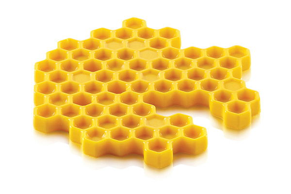 Forma Silicon Decor Top/Insertie, Fagure Ø 14 x H 1 cm, 2 cavitati (MIEL 80) [3]