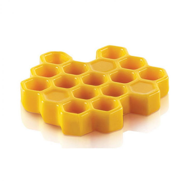 Forma Silicon Decor Top/Insertie, Fagure Ø 4.5 x H 0.8 cm, 15 cavitati (MIEL 8) [3]