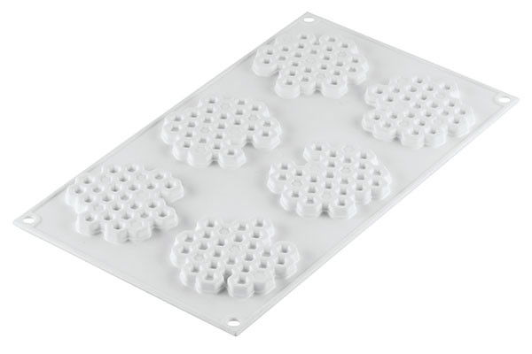 Forma Silicon Decor Top/Insertie, Fagure Ø 7.5 x H 0.8 cm, 6 cavitati (MIEL 18) [2]