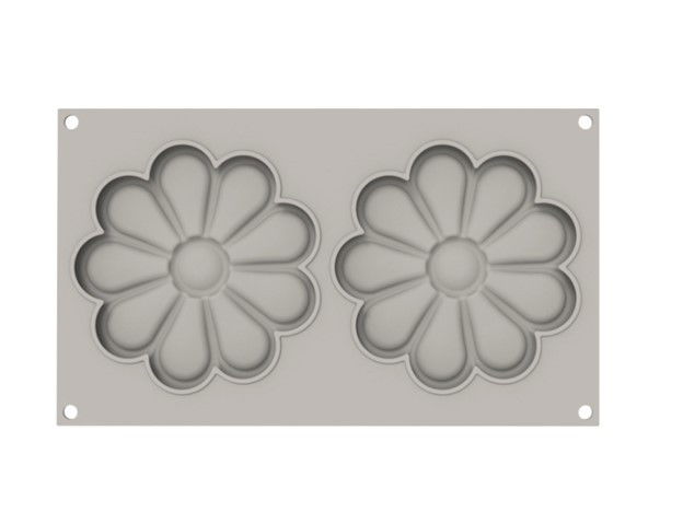 Forma Silicon Decor Top/Insertie, Flower Ø14xH1cm, 2 cavitati, 200 ml [3]