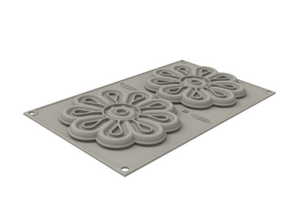 Forma Silicon Decor Top/Insertie, Flower Ø14xH1cm, 2 cavitati, 200 ml [2]