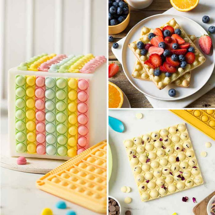 Forma Silicon DecorPop Semisfere Ø 1.6 cm Patrat 13.8 x 13.8 cm [2]