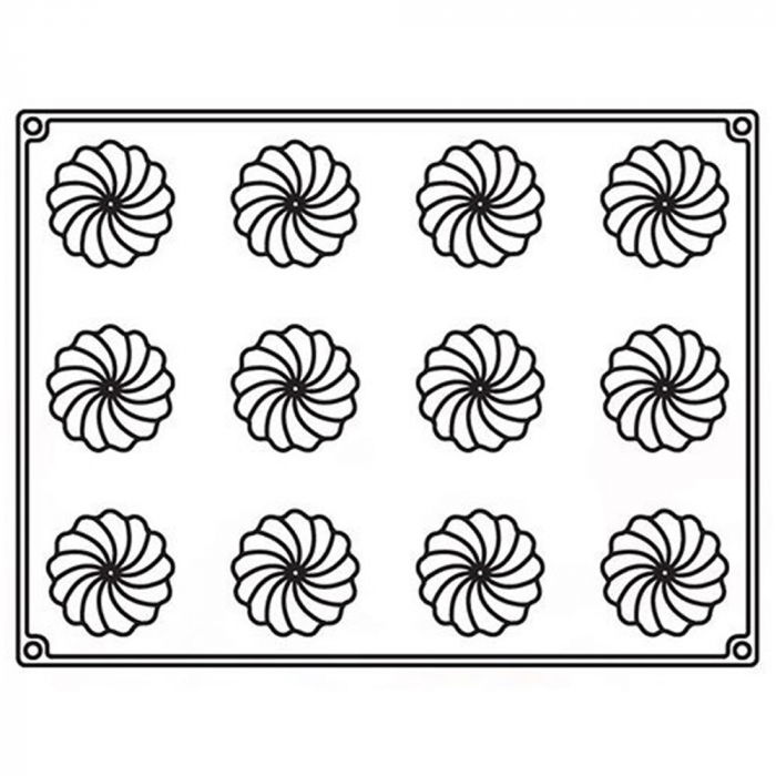 Forma Silicon Delice, Monoportii Ø 6.4 x h 5.2 cm, 100 ml, 12 cavitati [2]