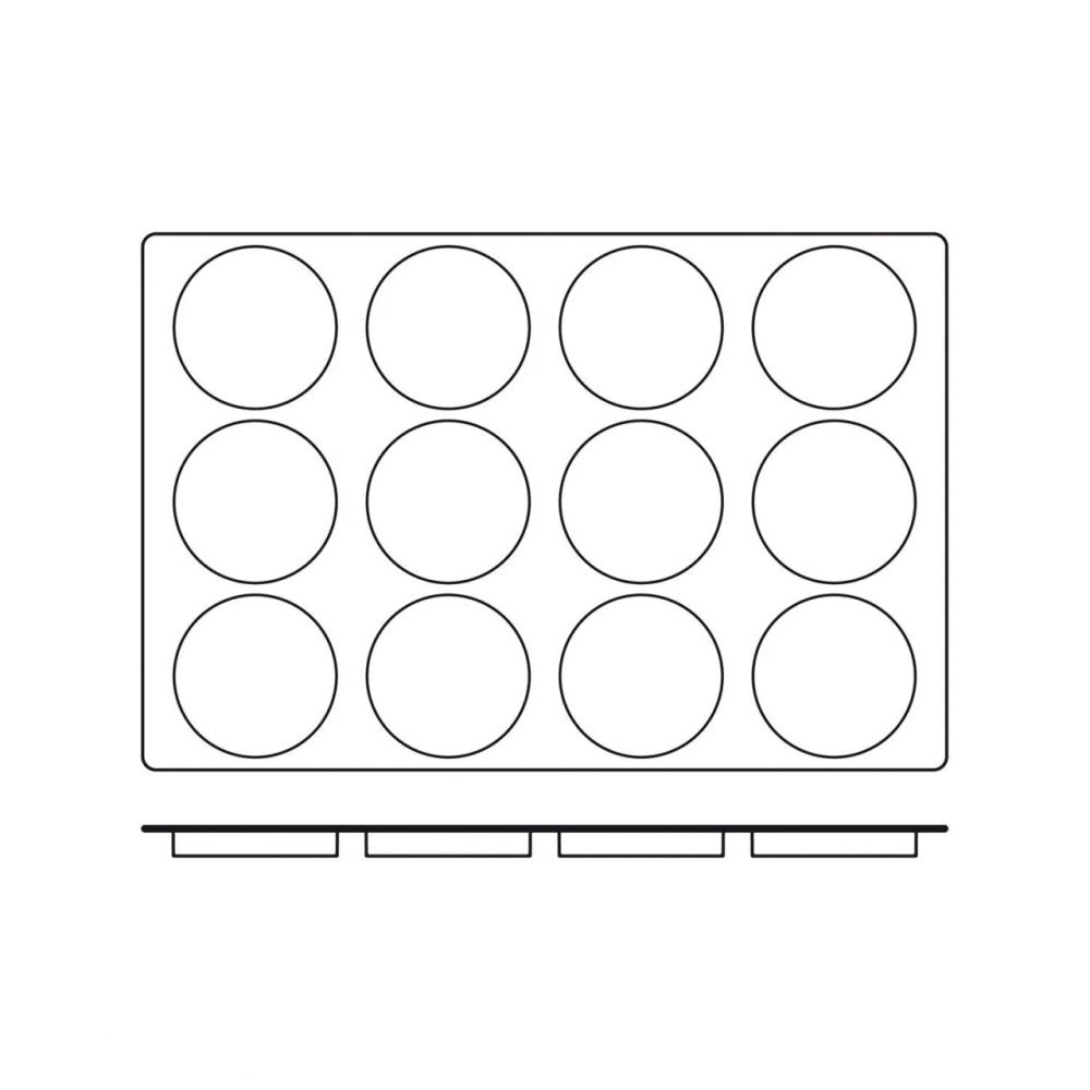 Forma Silicon Disco Monoportii Ø 12 x H 2.2 cm, 12 cavitati, 120 ml (SQ029) [4]