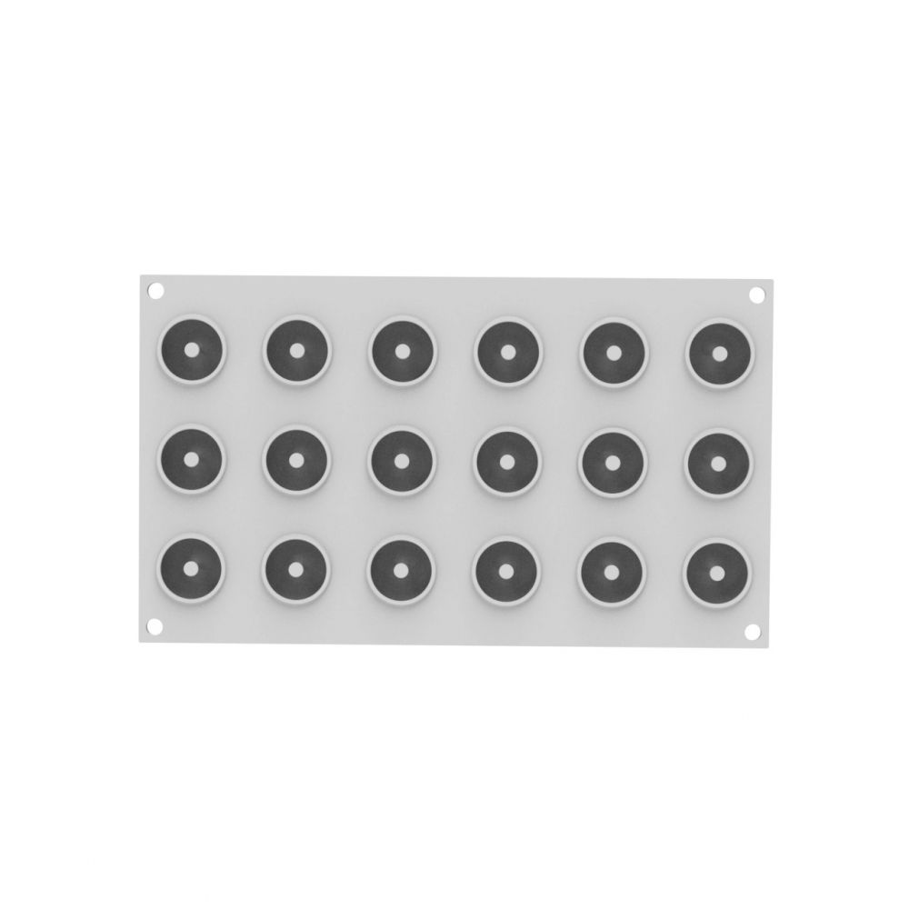 Forma Silicon Donuts Ø 3.4 x H 1.6 cm, 18 cavitati x 12 ml [4]