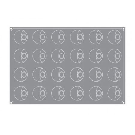 Forma Pavoflex 60x40 cm Eclipsa Ø7.2xh4.1 cm, 24 cavitati, 110 ml [2]