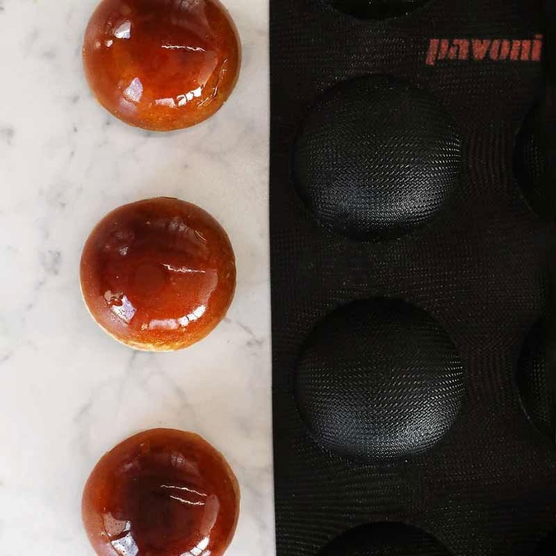 Forma Silicon Fiberform 60x40cm 24 cavit. Semisfera Ø 7 x H 4 cm, 110 ml [1]