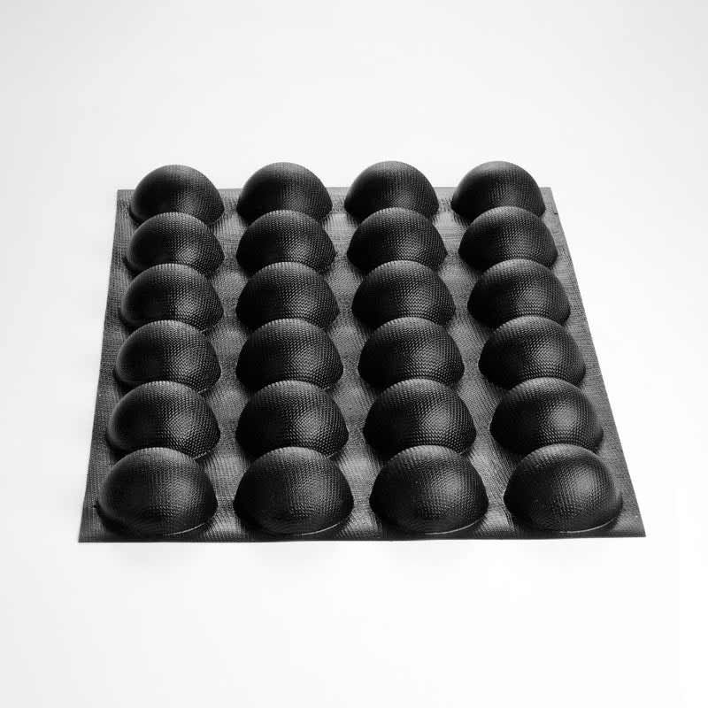 Forma Silicon Fiberform 60x40cm 24 cavit. Semisfera Ø 8 x H 4 cm, 130 ml [2]