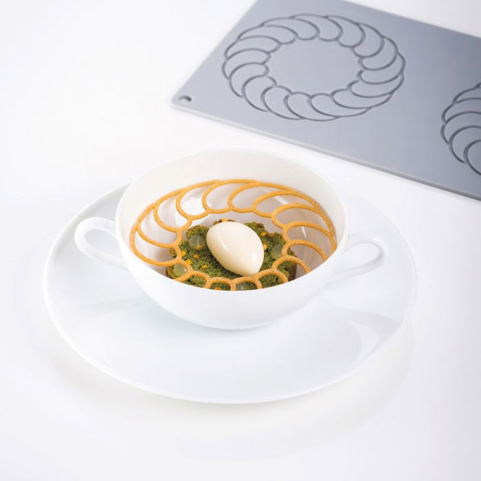 Forma Silicon Gourmand Forma Rotunda Floare Oval Ø 11 x H 0.15 cm, 3 cavitati [1]