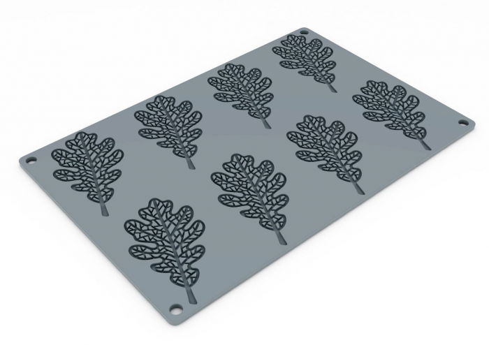 Forma Silicon Gourmand Frunze Stejar 9.8 x 5.3 x H 0.2 cm, 8 cavitati [2]