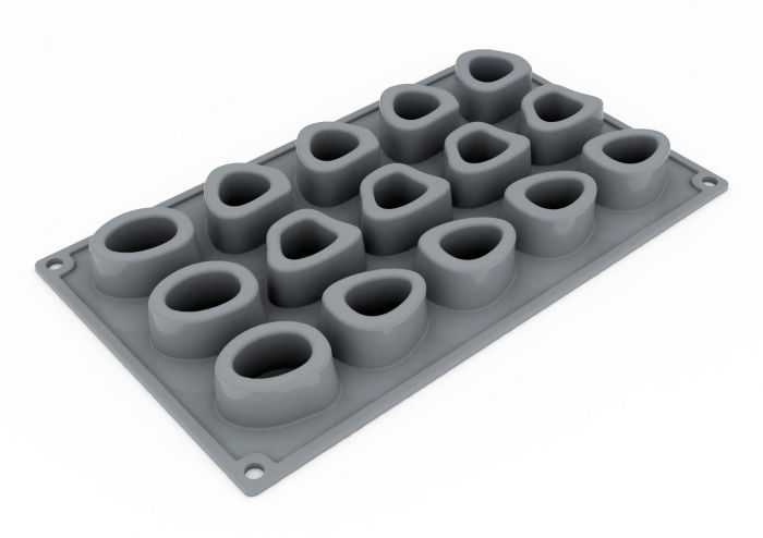 Forma Silicon Gourmand Ossobuco 4.8 x 4 x H 2.3 cm, 15 cavitati [2]