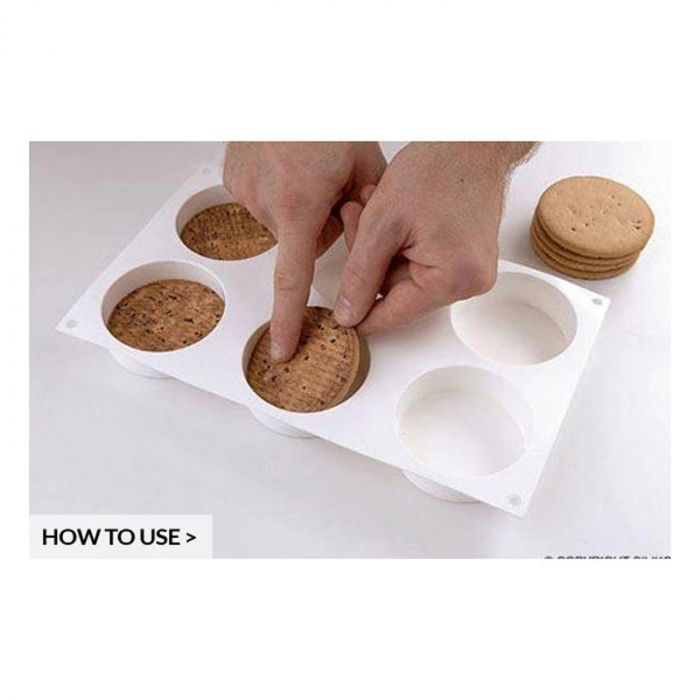 Forma Silicon Inghetata Discotto, 2 forme silicon x 6 cav. Ø 7.65 x H 2.5 cm, 114 ml (BISC02-SF120) [3]