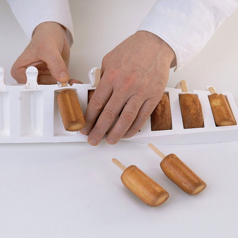 Forma Silicon Inghetata Mini Chic GEL05M, 4 cavitati x 7 x 3.2 x H 2.2 cm, 38 ml, 50 bastonase [5]