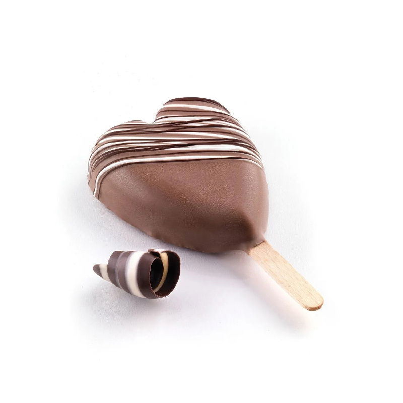 Forma Silicon Inghetata Mini Heart-IC, 2 forme x 6 cav. 5.5 x 6.8 x H 1.8 cm, 45 ml, 50 bastonase [1]