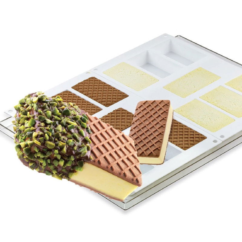 Forma Silicon Inghetata Sandwich Biscuit, 2 forme silicon x 7 cav. 8.7 x 4.8 x H 4.8 cm, 97 ml (BISC01) [3]