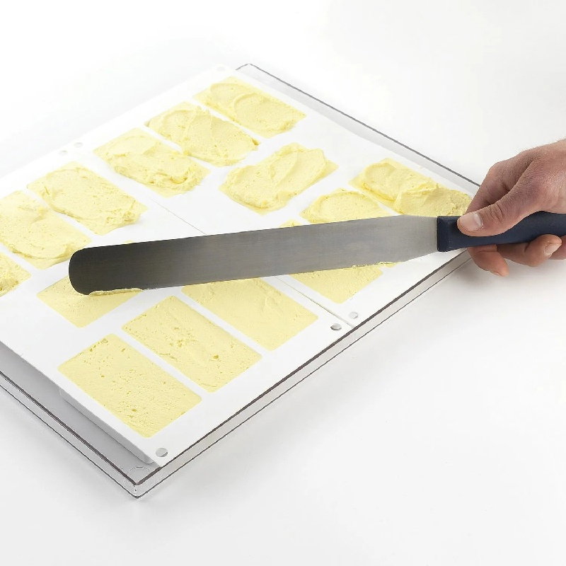 Formă Silicon pentru Înghețată și Desert pe Băț Sandwich Biscuit Slim, 2 forme silicon x 6 cav. 12 x 4.5 x H 2 cm, 110 ml (BISC03) [5]
