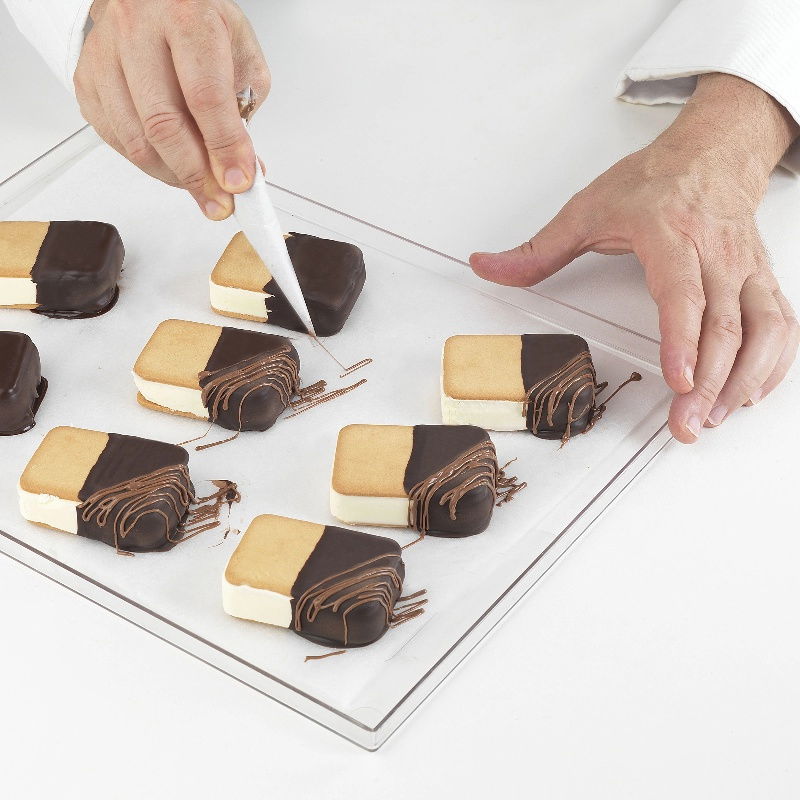 Forma Silicon Inghetata Sandwich Mini Biscuit Double, 2 forme silicon x 8 cav. 7.05 x 4.85 x H 2.05 cm, (BISC04M) [8]