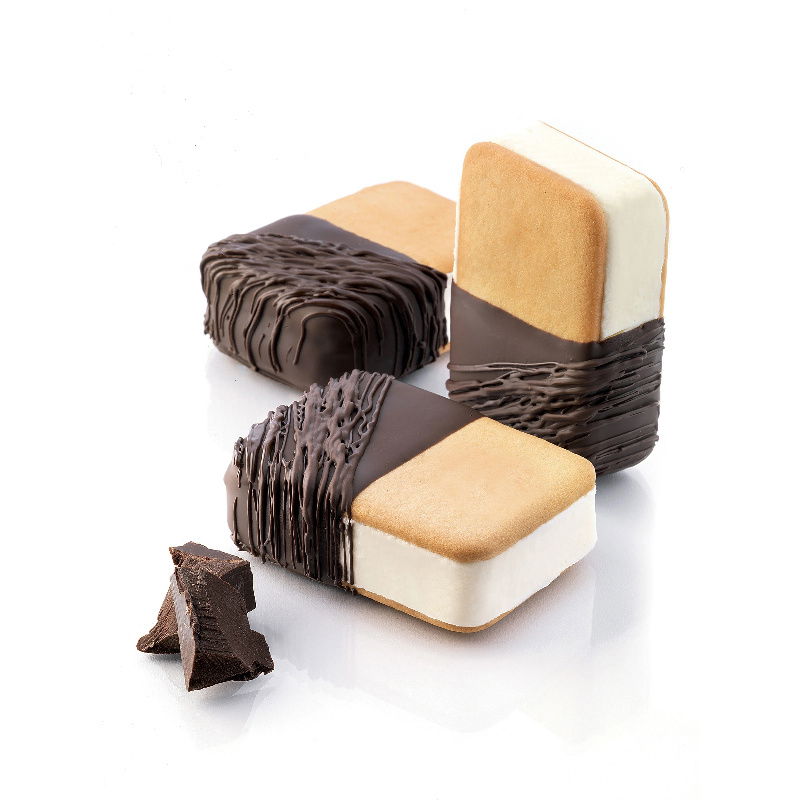 Forma Silicon Inghetata Sandwich Mini Biscuit Double, 2 forme silicon x 8 cav. 7.05 x 4.85 x H 2.05 cm, (BISC04M) [1]