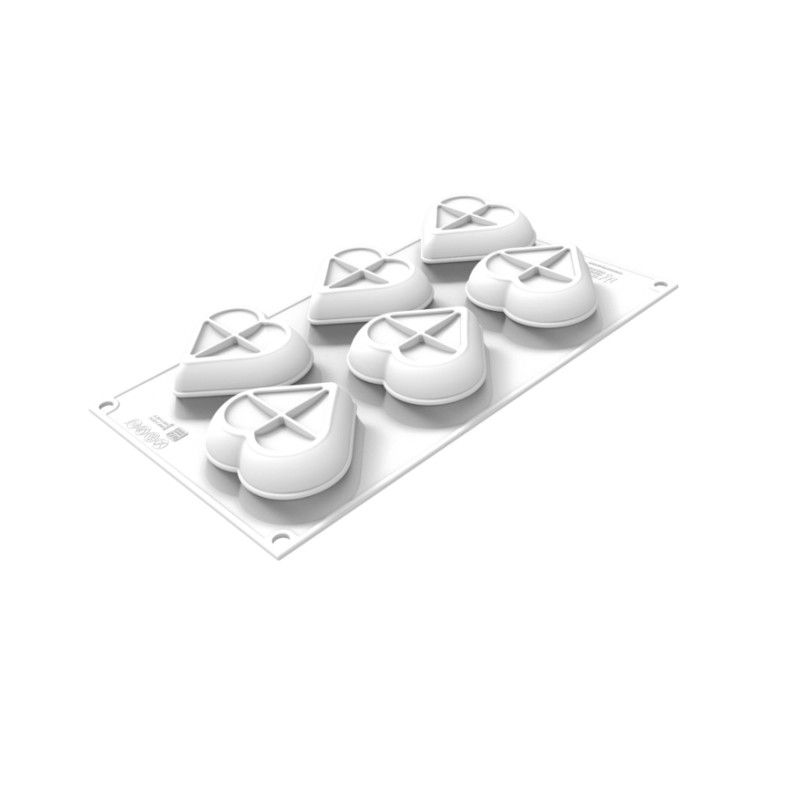 Forma Silicon Inima 7.8 x 7 x H 3 cm, 6 cavitati x 85 ml + decupator [2]