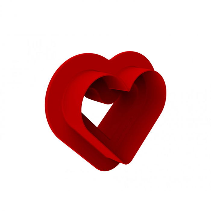 Forma Silicon Inima Level 8 x 6.6 x H 1.2 cm, 8 cavitati, 35 ml + decupator [6]