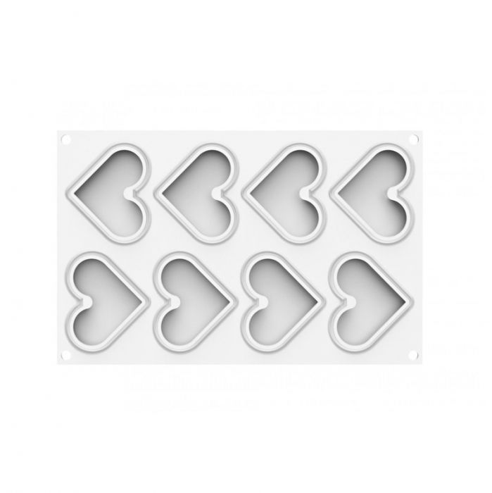 Forma Silicon Inima Level 8 x 6.6 x H 1.2 cm, 8 cavitati, 35 ml + decupator [4]