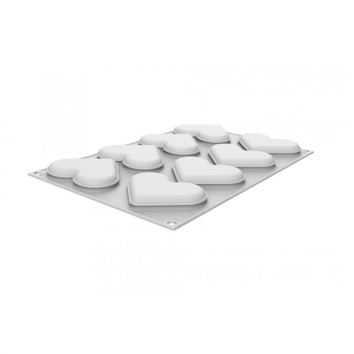 Forma Silicon Inima Level 8 x 6.6 x H 1.2 cm, 8 cavitati, 35 ml + decupator [3]