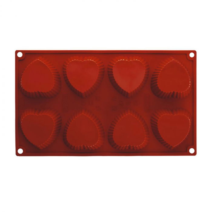Forma Silicon Inima Muffins, 6.8 x 6.8 x H 3.1 cm, 8 cavitati [3]