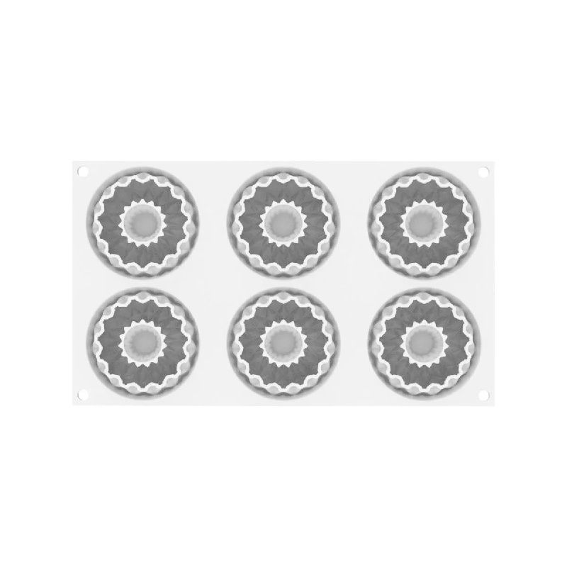 Forma Silicon Kaleido 75 Ø 7.5 x H 2.5 cm, 6 cavitati x 75 ml [4]