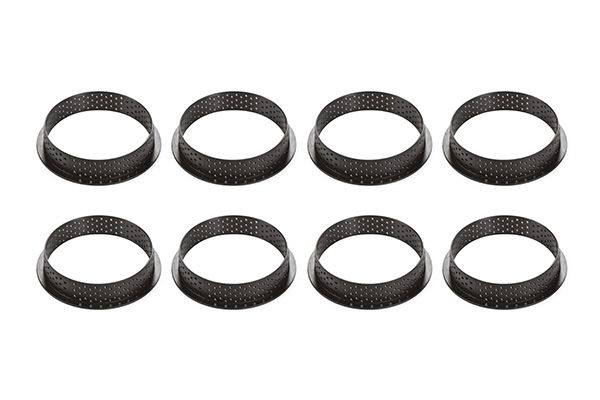 Set Tarte Ø8 cm Honore, 8 Rame Microforate + Forma Silicon 8 cavitati [3]