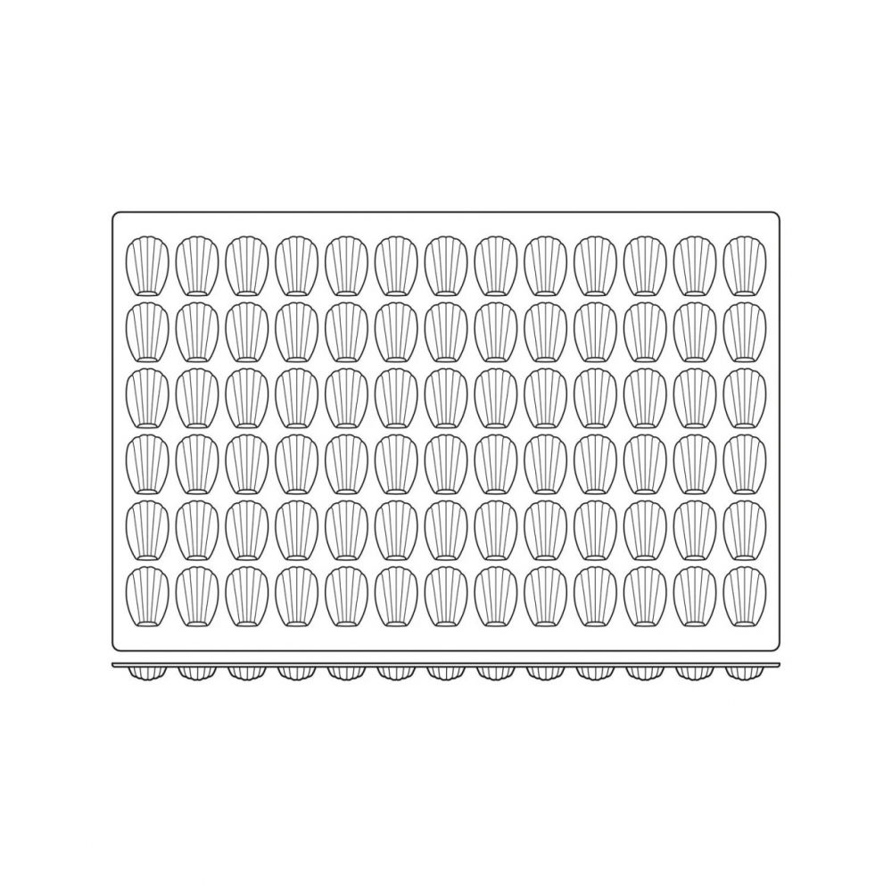 Forma Silicon Mini Madeleine Mignon 4.65 x 3.3 x H 1.45 cm, 78 cavitati, 11 ml (SQ030) [4]