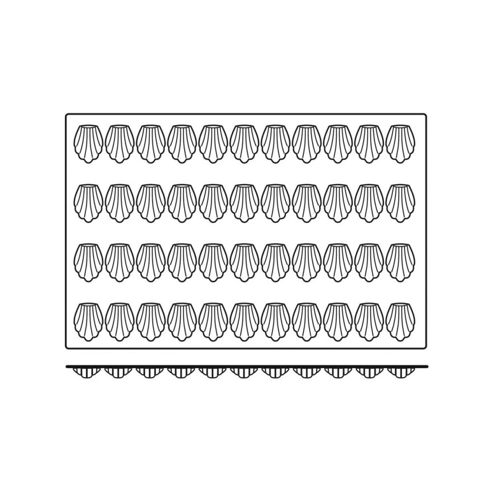 Forma Silicon Mini Madeleine Monoportii 7.7 x 4.45 x H 1.8 cm, 44 cavitati, 32 ml (SQ005) [3]