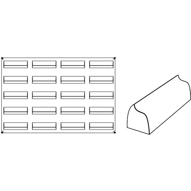 Forma Pavoflex 60x40 cm Move 12x3.5xh3.6 cm, 20 cavitati, 110 ml [2]
