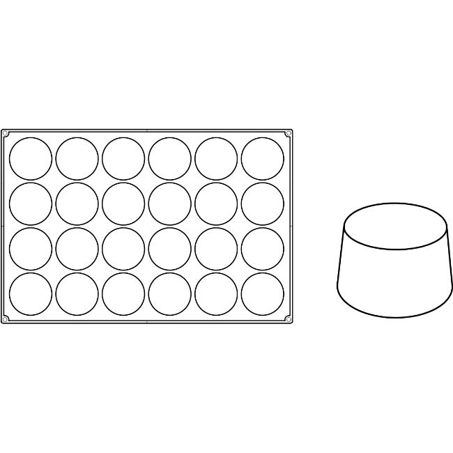 Forma Pavoflex 60x40 cm Muffins Ø8.5xh5 cm, 24 cavitati, 235 ml [2]
