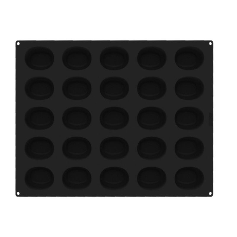 Forma Silicon Oval Savarin 8.8 x 6 x H 3.5 cm, 25 cavitati, 130 ml (SQ091) [2]